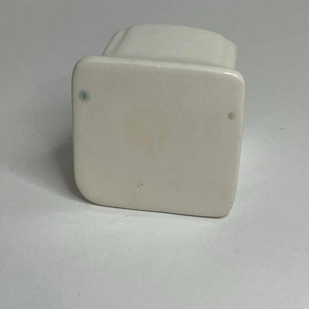 Vintage Mini Toothpick Holder Ceramic Harley Davidson Handmade